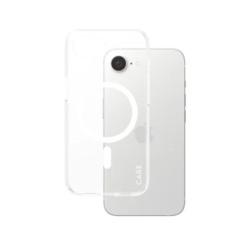 CARE by PanzerGlass Urban Combat Case Transparent w. White Qi Compatible iPhone 17e | 16e