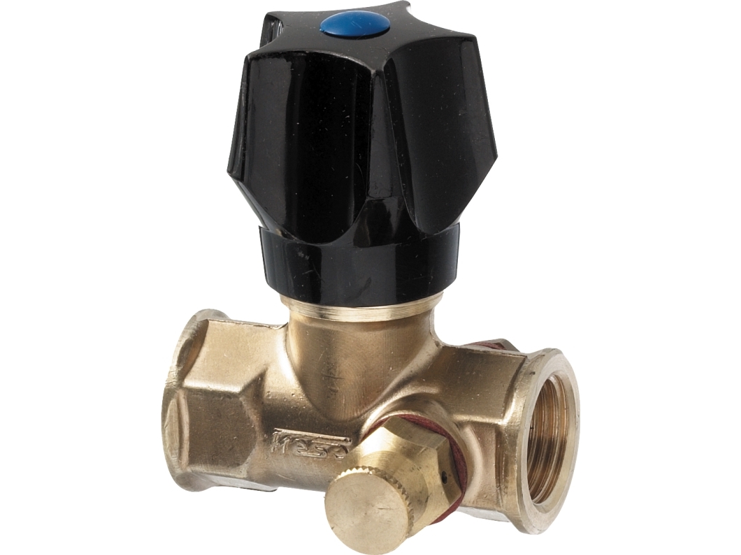 Frese stop valve dn20 for f raw brass with handle and contra