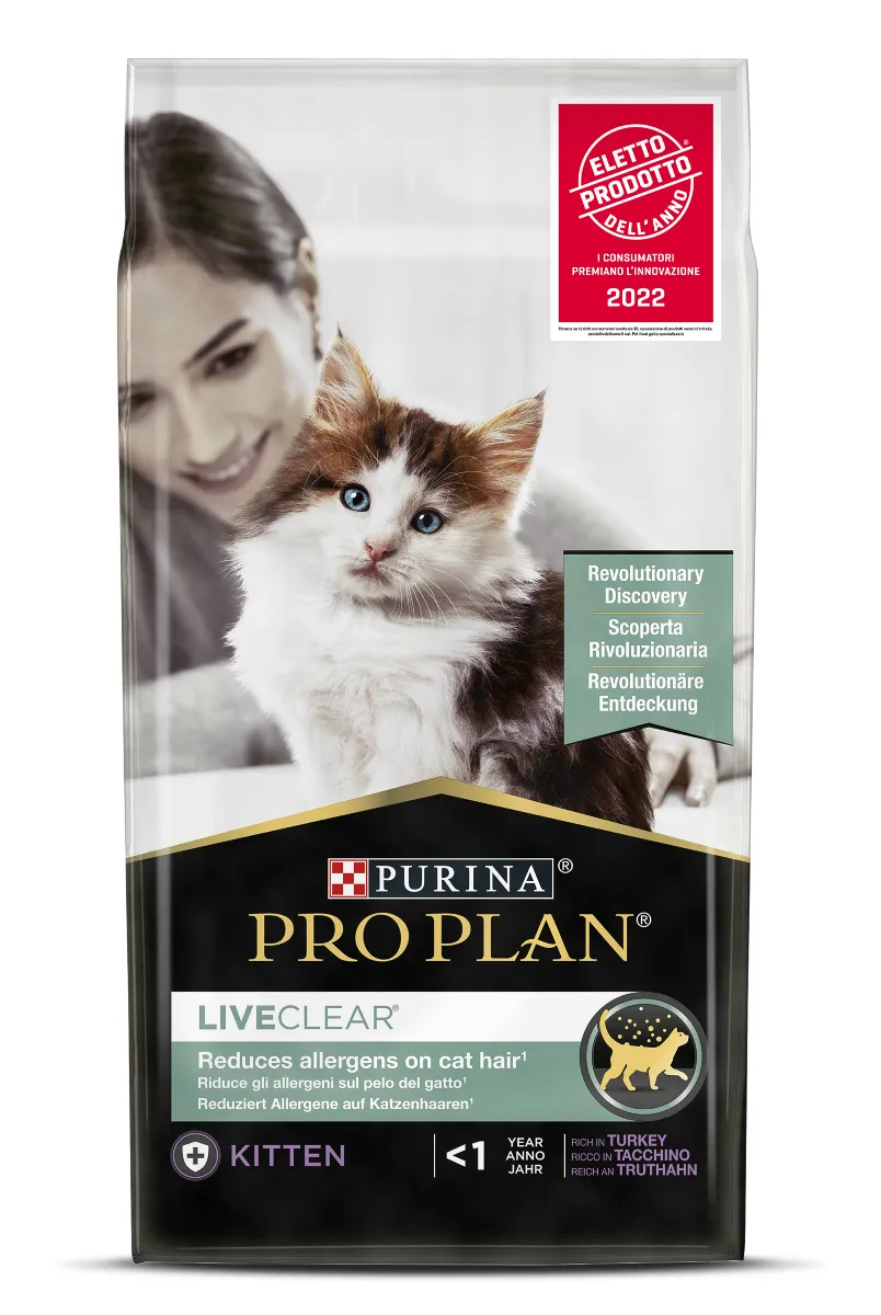 PRO PLAN LiveClear kissanpennunruoka, jossa on runsaasti kalkkunaa 1,4 kg