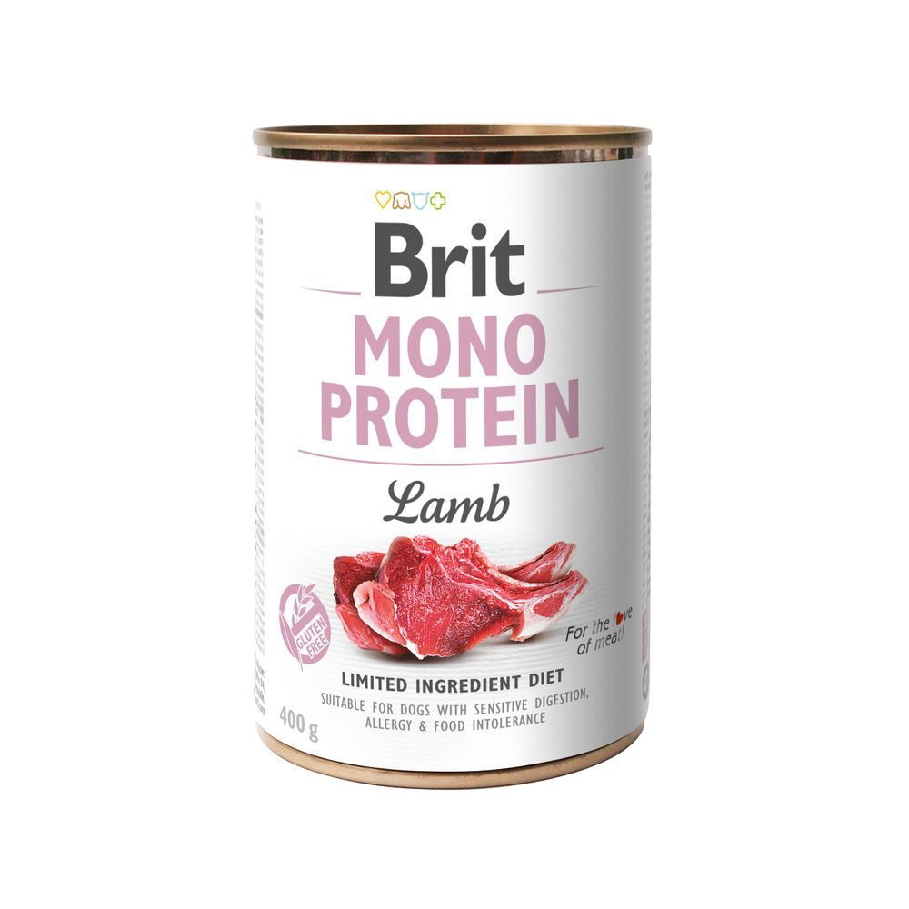 Brit Mono Protein Lamb, Koiran märkäruoka, Adult, Senior, Sensitive, 400 g