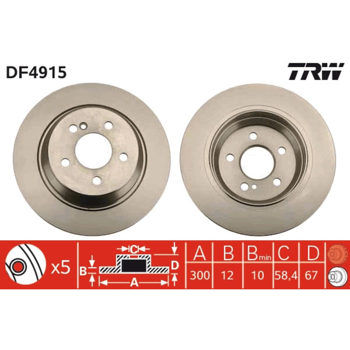 Jarrulevy TRW DF4915