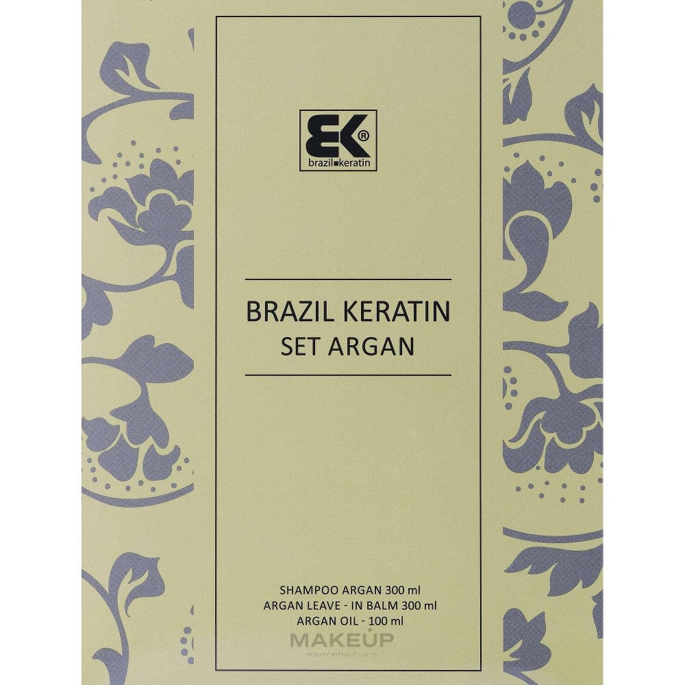 Brazil keratin Lahjasetti kuiville ja vaurioituneille hiuksille Argan