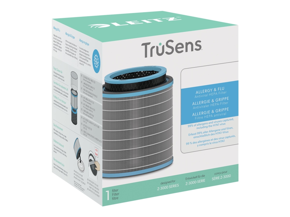 Leitz 3-in-1 HEPA Flu suodatin TruSens Z-3000 ilmanpuhdistimeen, Ilmanpuhdistimen suodatin, HEPA