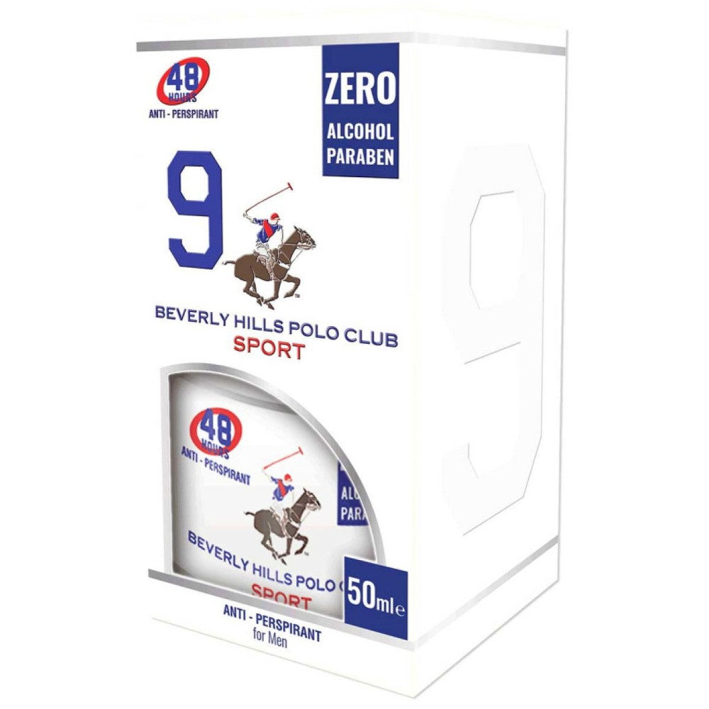 Beverly Hills Polo Club, 1982 - Sport 9, antiperspirantti, deodoranttisuihke, miehille, 50 ml