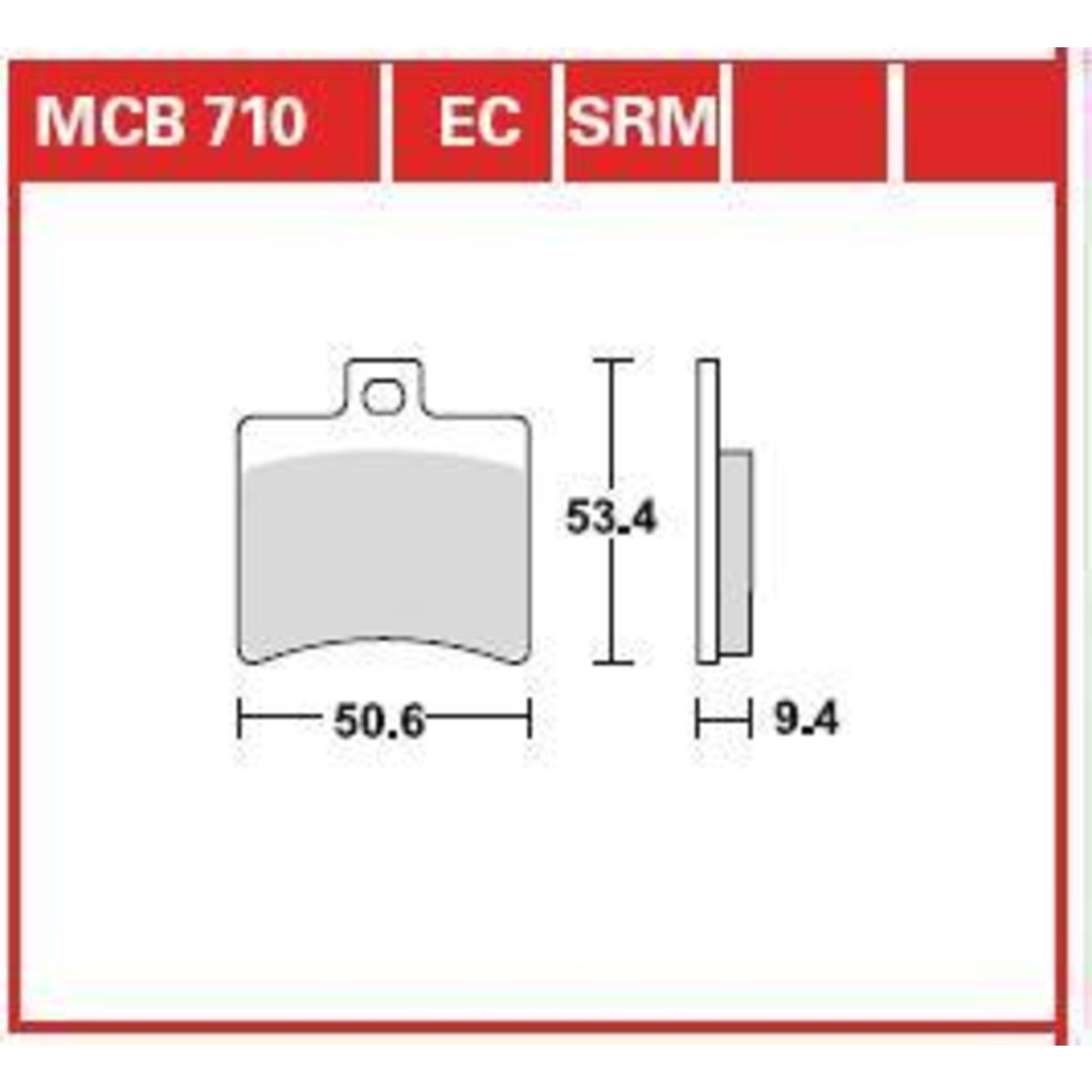 Jarrupalat, levyjarru TRW MCB710EC
