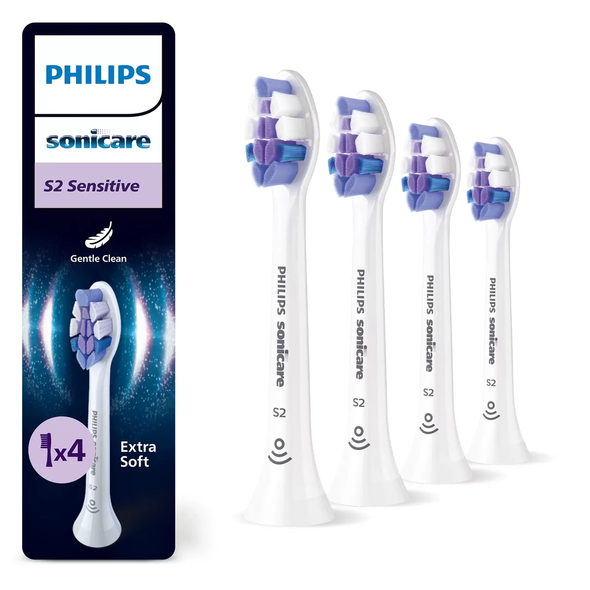 Philips Hammasharjan vaihtopäät Sonicare S2 Sensitive - white - 4 pcs