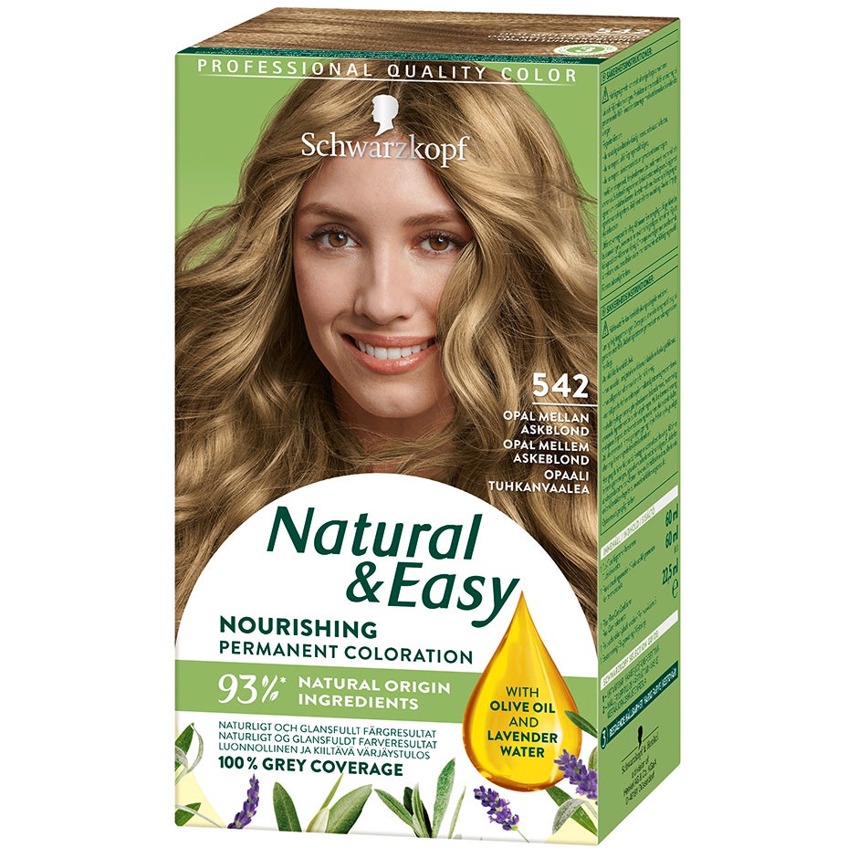 Schwarzkopf Natural & Easy 542 Opal Mellem Askeblond 60 ml
