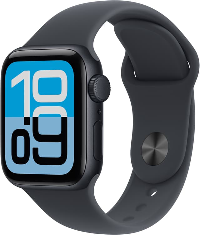 Apple Watch SE 3 GPS 40 mm keskiyö alumiini, keskiyö urheiluranneke - S/M