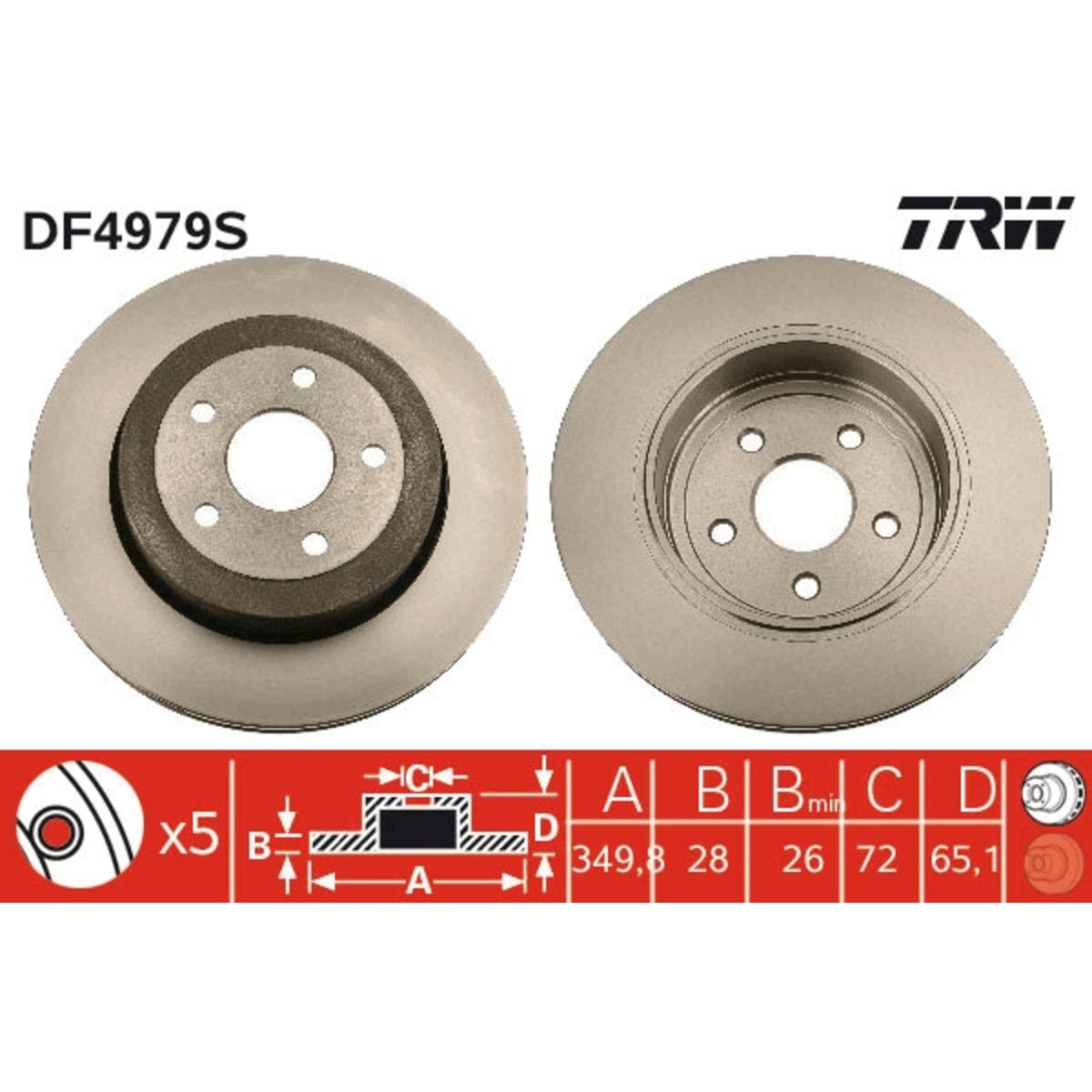Jarrulevy TRW DF4979S