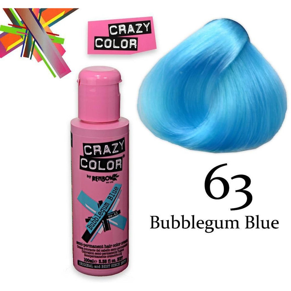 Crazy Color Puolipysyvä 100 ml Bubblegum Blue