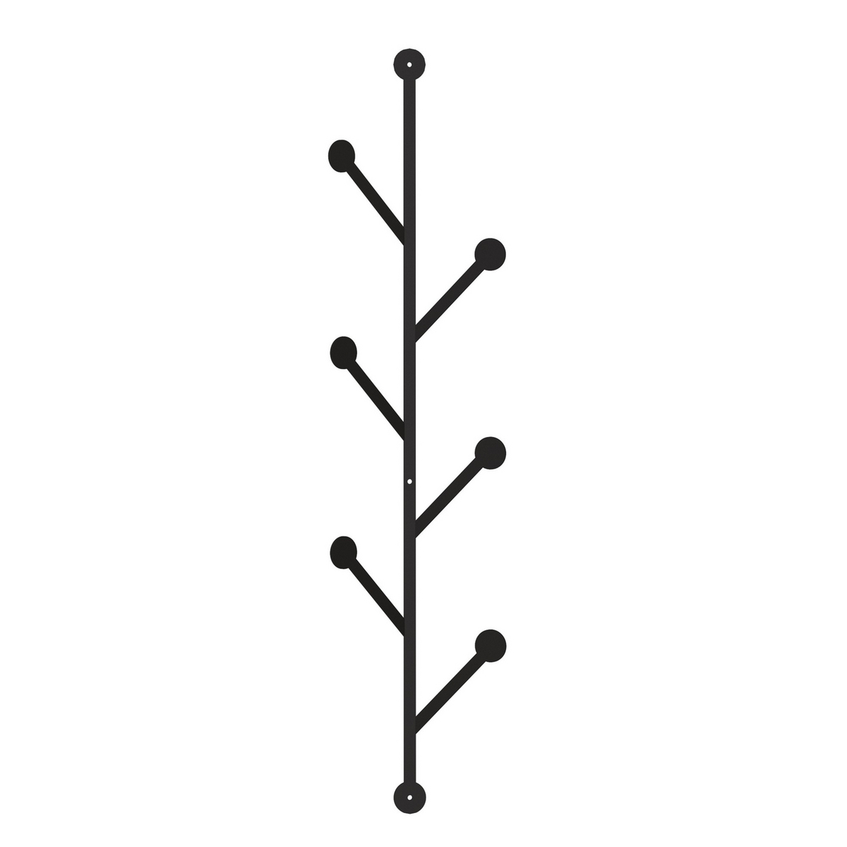 Norda Design Kestävä metallinen seinäkoukku, musta, 22 x 94 x 5 cm | 100 % metalli, monikäyttöinen ripustin | Tyylikäs teollinen muotoilu