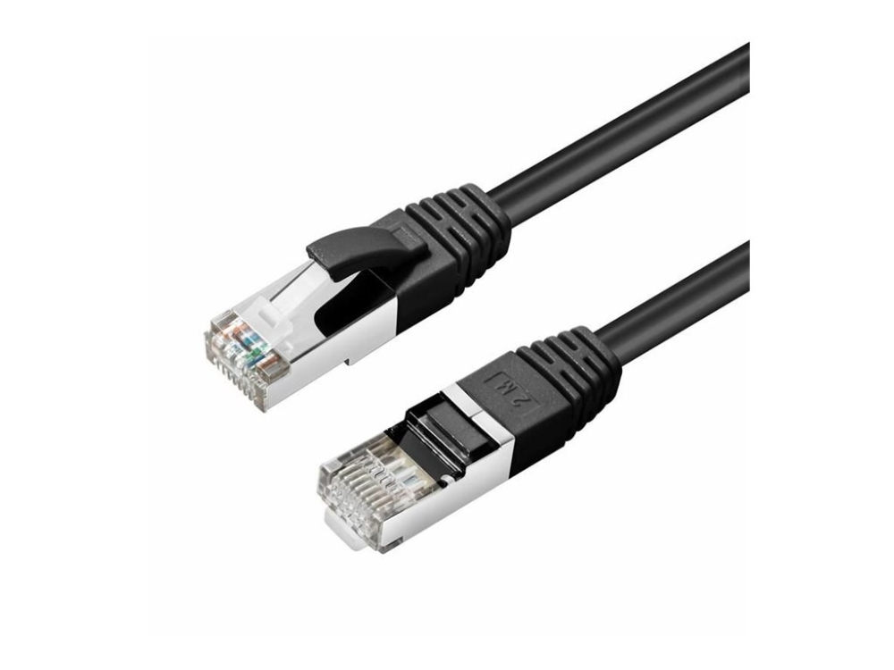 MicroConnect Cat6a S/FTP RJ45 10m -verkkokaapeli, musta