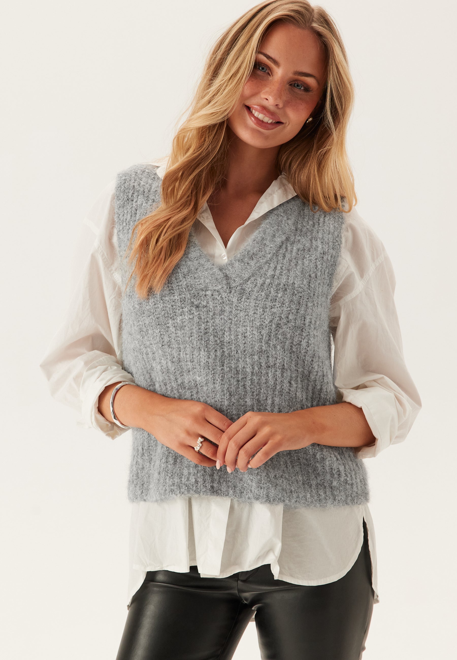 VERO MODA Liivi 'NOVAH' meleerattu harmaa