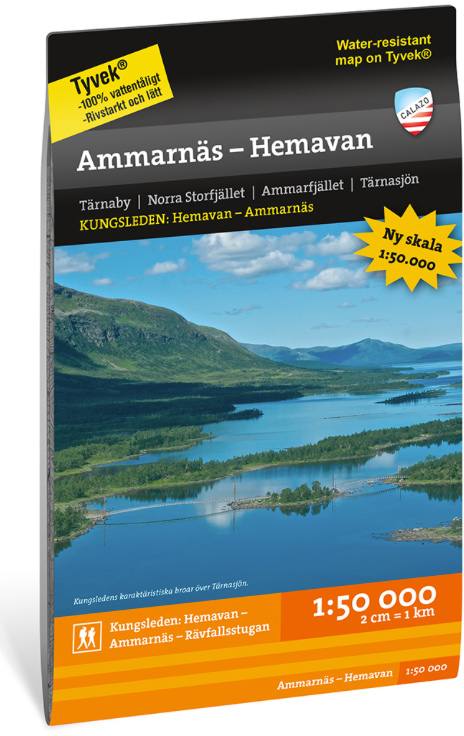 Calazo Ammarnäs Hemavan Tyvek ulkomaan retkeilykartta