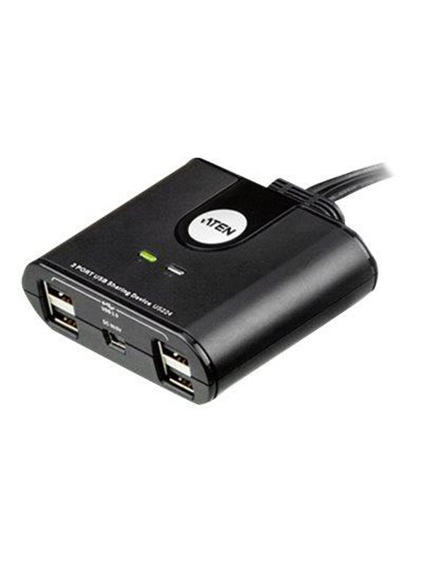 ATEN US224 manuell USB 2.0-switch, 2 datorer till 4 enheter, 1,8m, sva