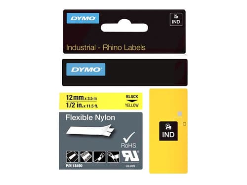 DYMO RhinoPRO joustava merkkausteippi, 12 mm nylonteippi