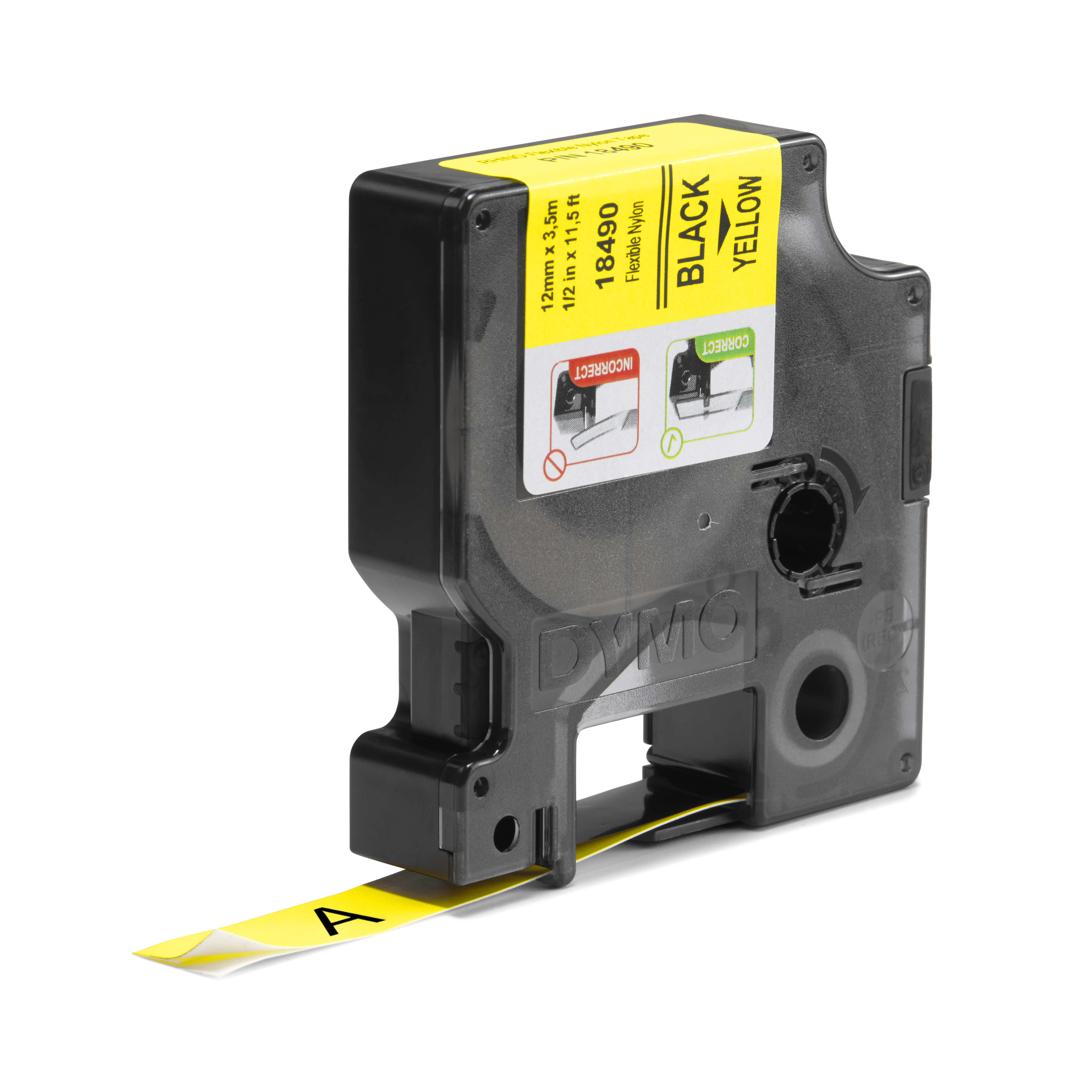 DYMO RhinoPRO joustava merkkausteippi, 12 mm nylonteippi
