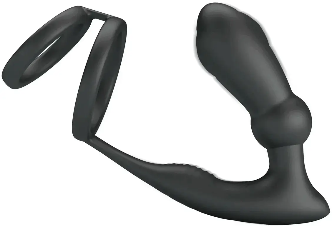 Emoni Cock Ring With Butt Plug Eturauhasvibraattori penisrenkaalla