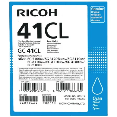 Ricoh Gelpatron cyan, 600 sivua 405766 Vastaa: N/A