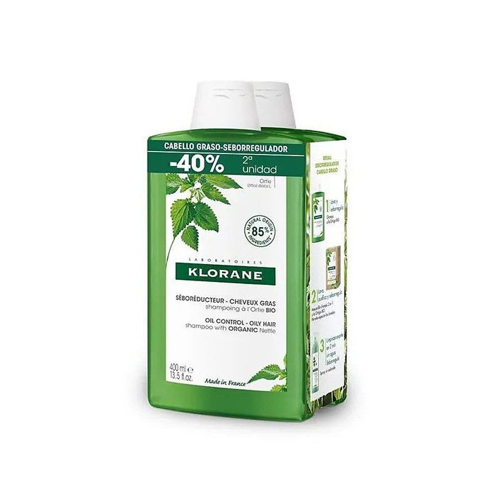 Klorane Duplo Nokkosshampoo 2 x 400 ml