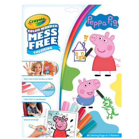 Crayola Gurli Gris Colour Wonder Mess Free -värityskirja - 23 osaa