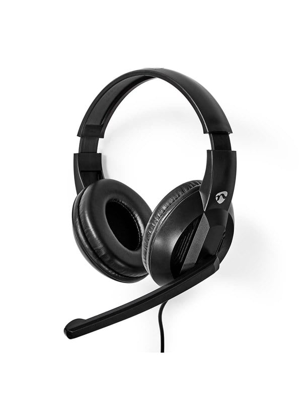 Nedis PC-headset | Over-Ear-kuulokkeet | Stereo | USB Type-A / USB Type-CTM | Taitettava mikrofoni | Musta