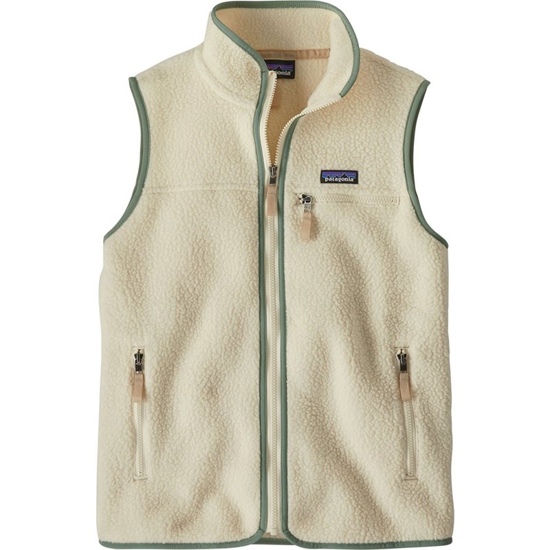 Patagonia W's Retro Pile Vest Natural W/Ellwood Green - S