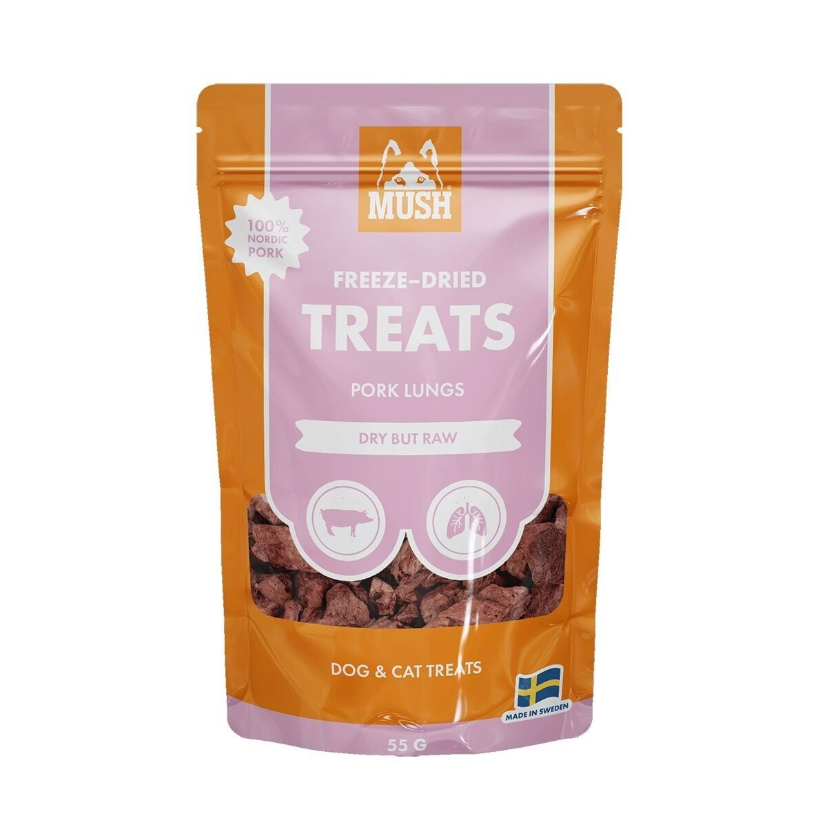 MUSH Freeze-Dried Possunkeuhko 45g herkku koiralle ja kissalle
