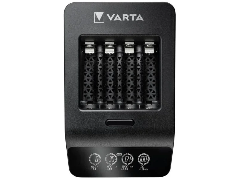 VARTA LCD-älylaturi+ sisältää 4 akkua, joiden kapasiteetti on 2100 mA.