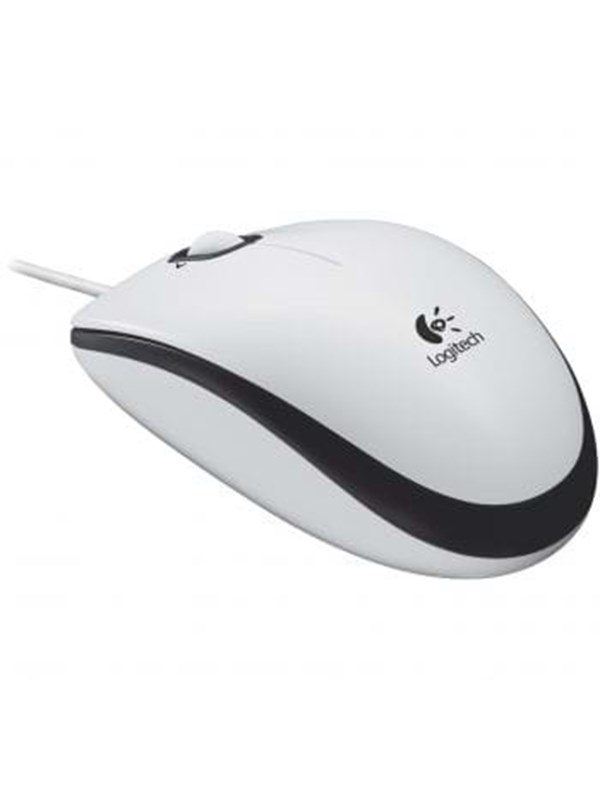 Logitech B100 Optica PCl Mouse - Valkoinen - Hiiri - Optinen - 3 painiketta - Valkoinen