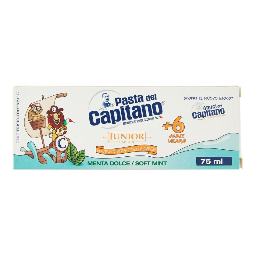 Pasta Del Capitano Junior Hammastahna Mieto Minttu 75 ml