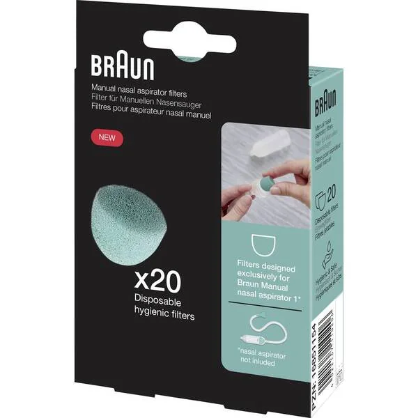 Braun BNF020E4 Vaihtosuodattimet manuaaliseen nenänimuriin, 20 kpl