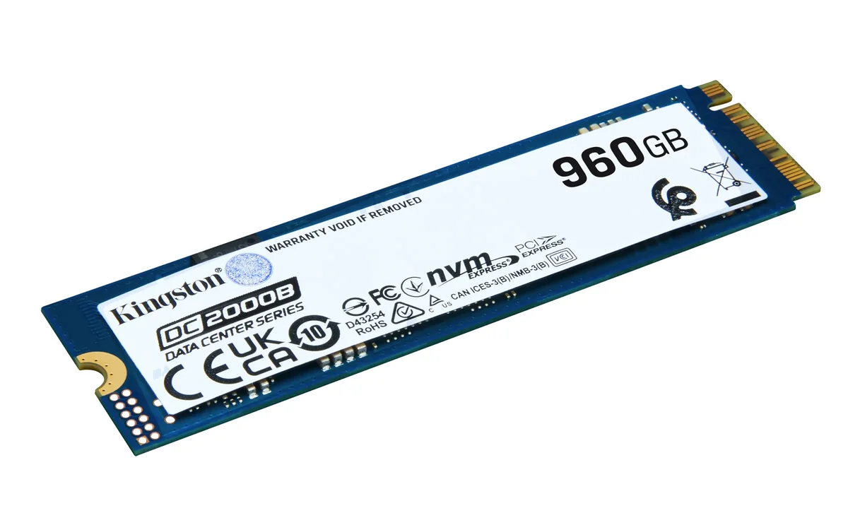 Kingston DC2000B Heatsink 960 Gt M.2 PCIe 4.0 NVMe -SSD-levy
