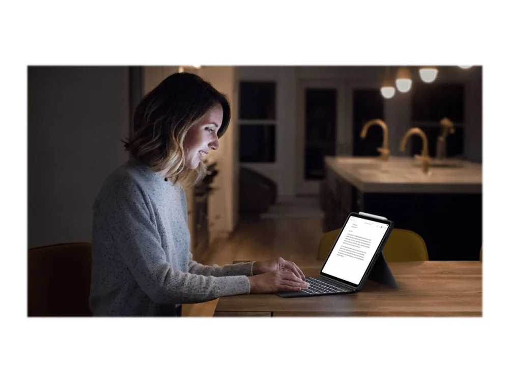 Logitech Combo Touch iPad Pro 12.9'' - Yhdistynyt kuningaskunta - Näppäimistö & Foliosetti - Englanti (UK) - Harmaa