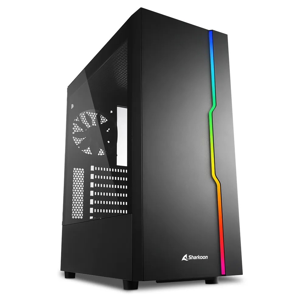 Sharkoon RGB-liukusäädin - MDT - ATX - Kotelot - Tower - Musta