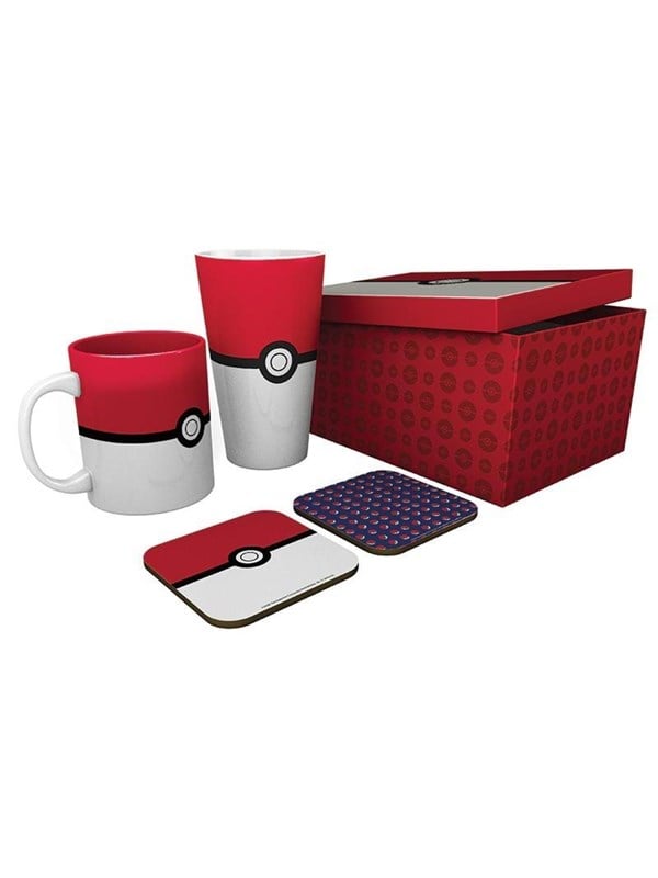 Abysse POKEMON Pack lasi + muki + 2 lasinalustaa - Pokéball - XXL