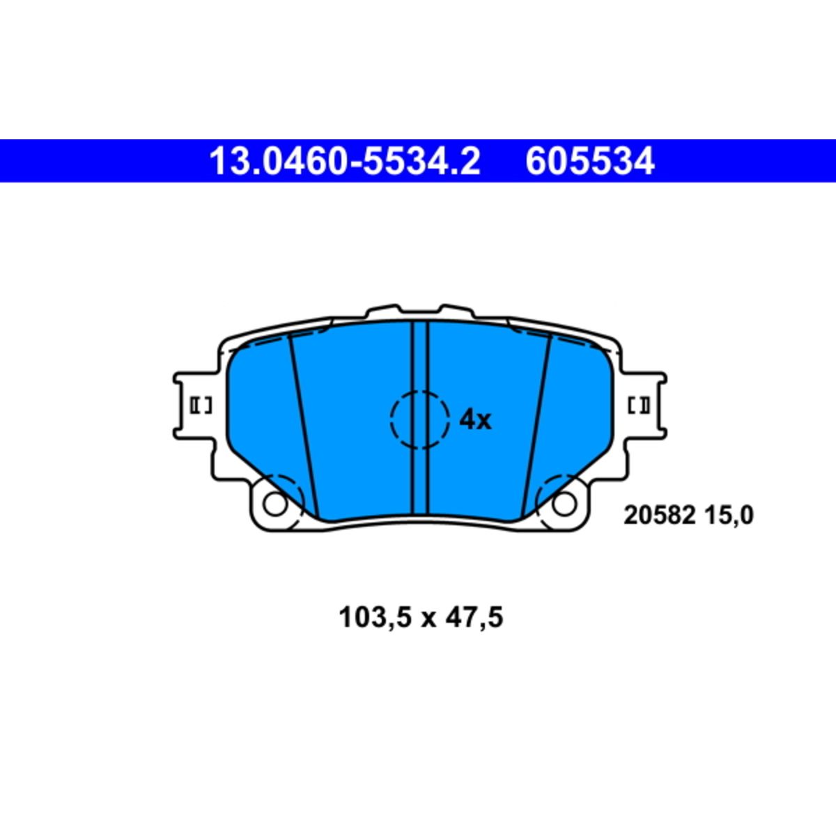 Jarrupalat, levyjarru ATE 13.0460-5534.2