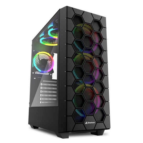 Sharkoon RGB Hex - mid tower - ATX - Kotelot - Tower - Musta