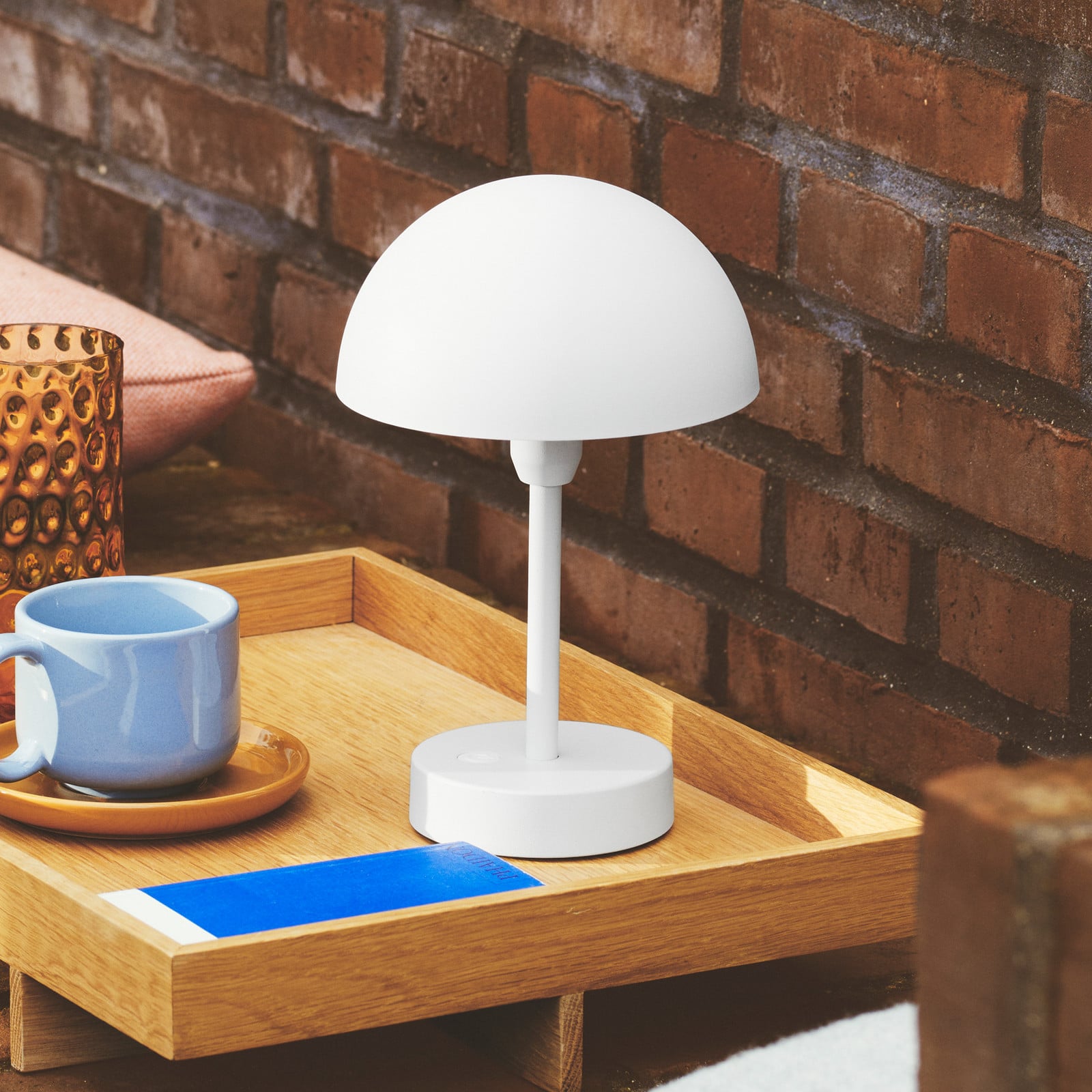 Ellen To-Go Portable Pöytävalaisin IP44 White - Nordlux - Parveke - Alumiini - Yksilamppuinen