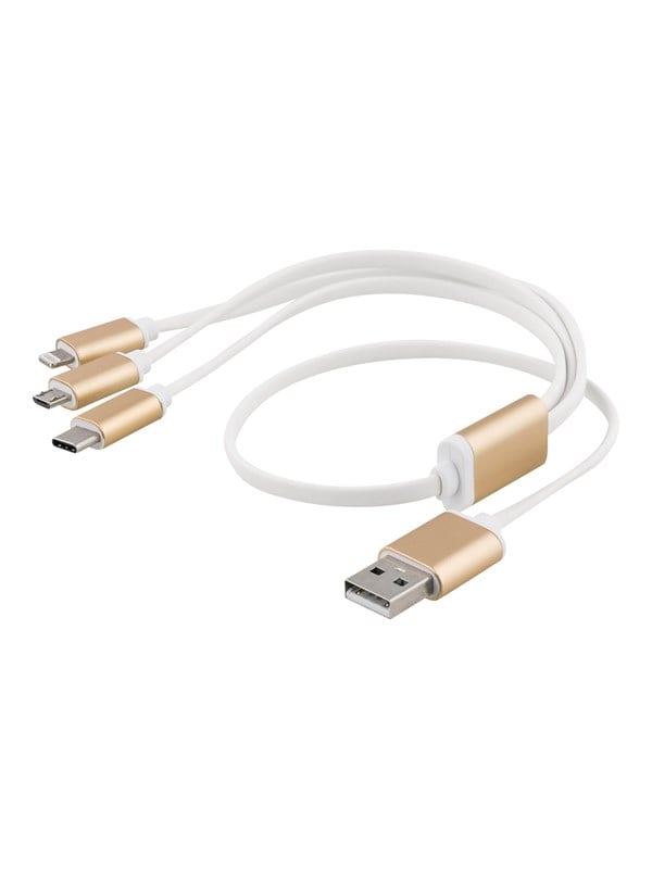 EPZI yleiskäytt. latauskaap., USB-C, Lightning, Micro USB, USB-A, 50cm