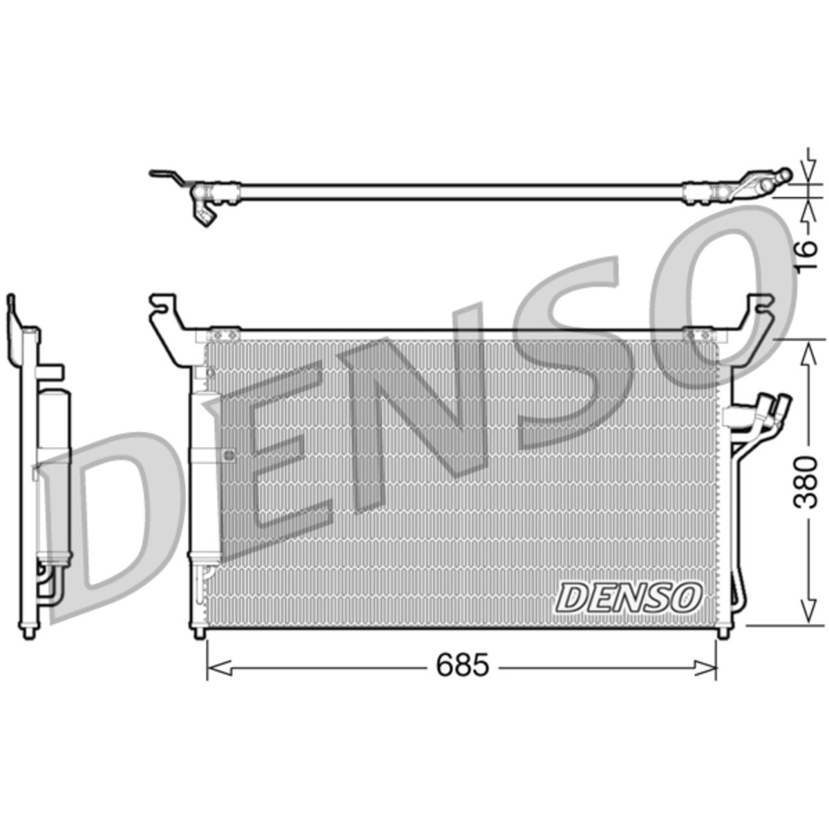 Jäähdytin, moottorin jäähdytys DENSO DRM40029