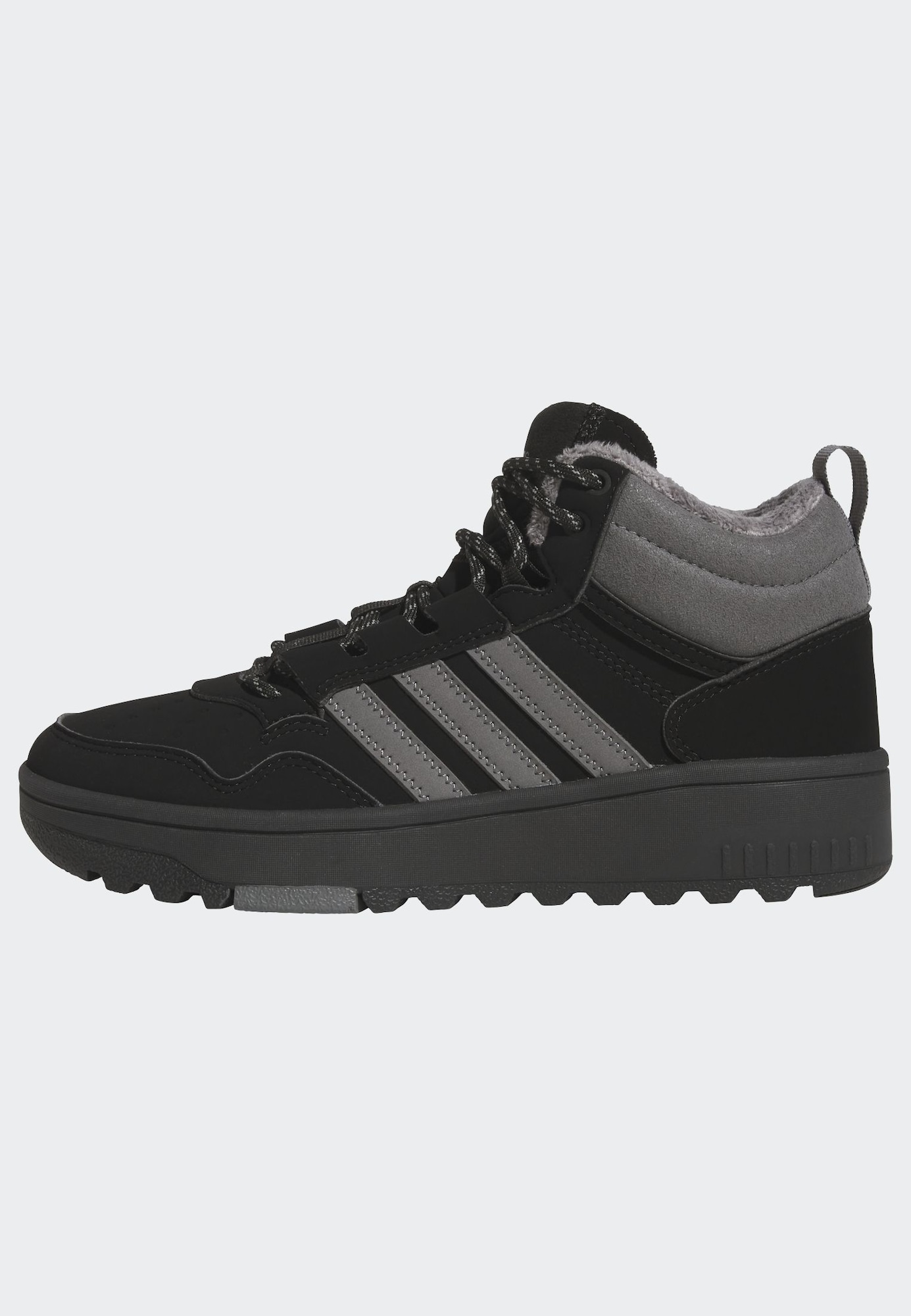 ADIDAS SPORTSWEAR Urheilukengät 'HOOPS 4.0 MID J' vaaleanharmaa / musta