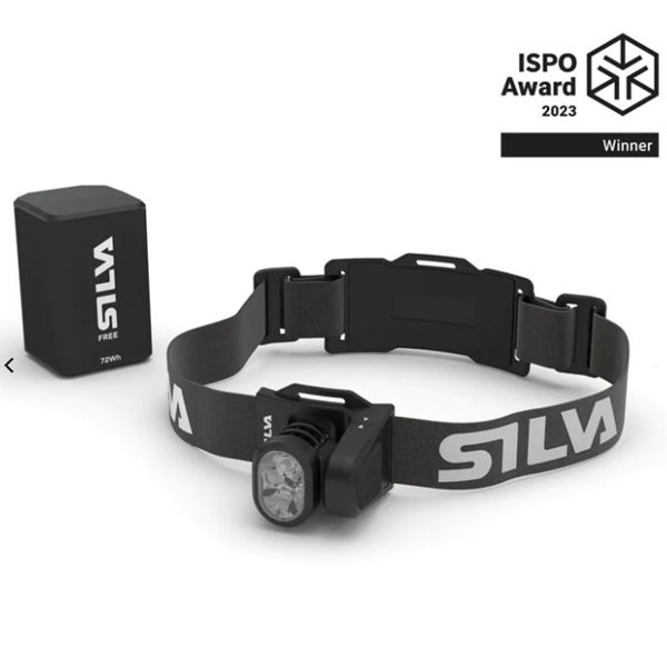 Silva Free 2000 L, otsalamppu, musta
