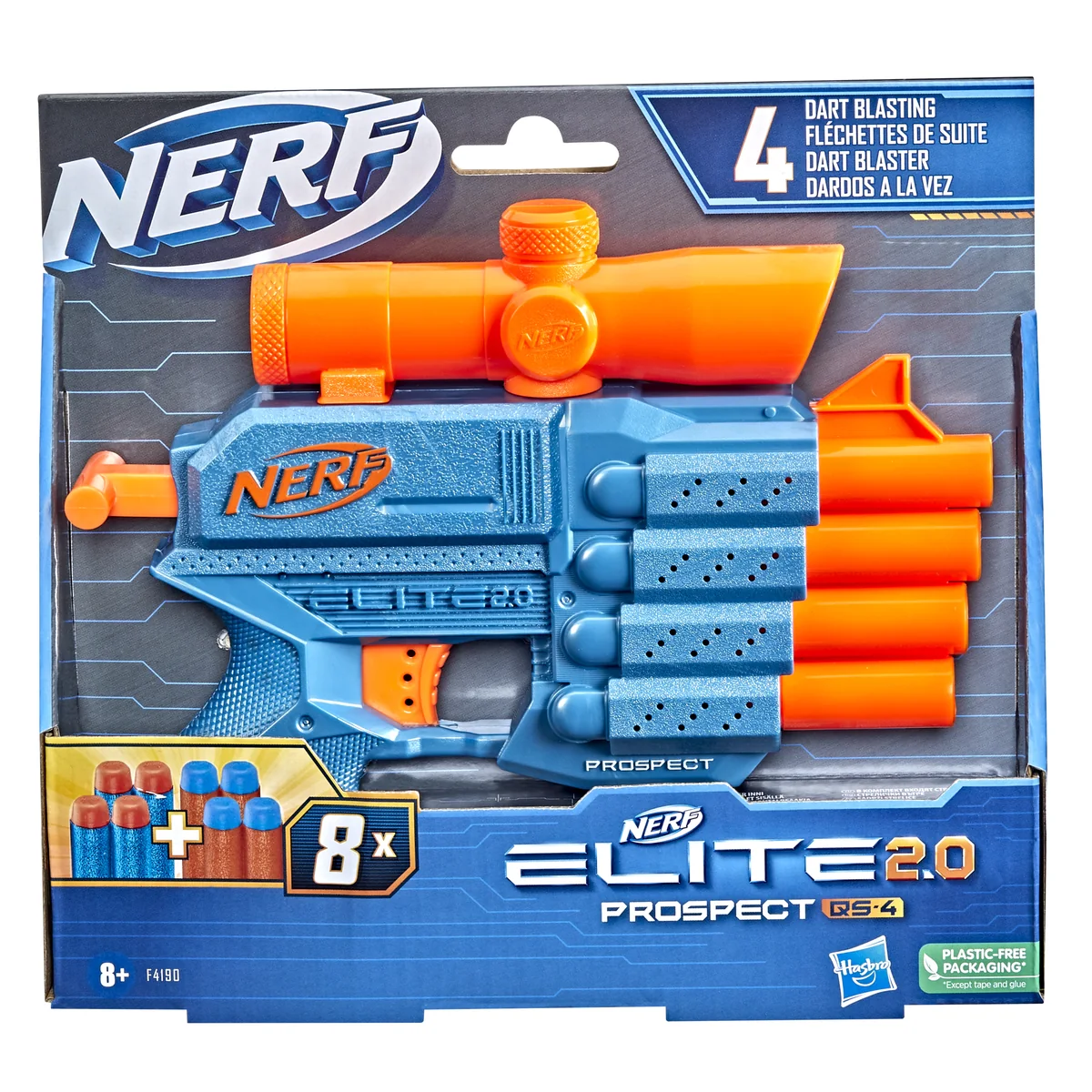 Hasbro Nerf Elite 2.0 Prospect QS-4 Dart-blasteri