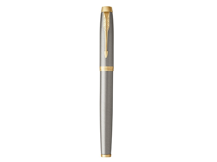 Parker IM Rollerball Pen | Brushed Metal | Fine Point Black Ink | Gift Box
