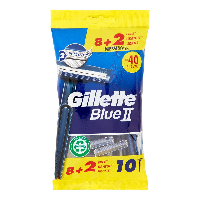 Gillette Sininen Ii 8 + 2 Ilmaiseksi