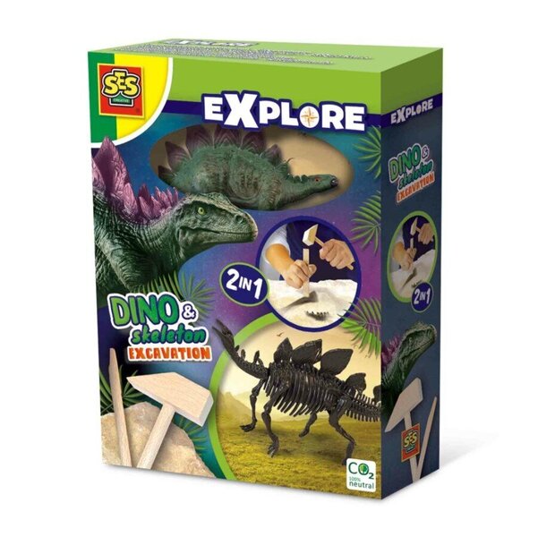 SES Creative Explore Dino and Skeleton Excavation 2-in-1 - Stegosaurus