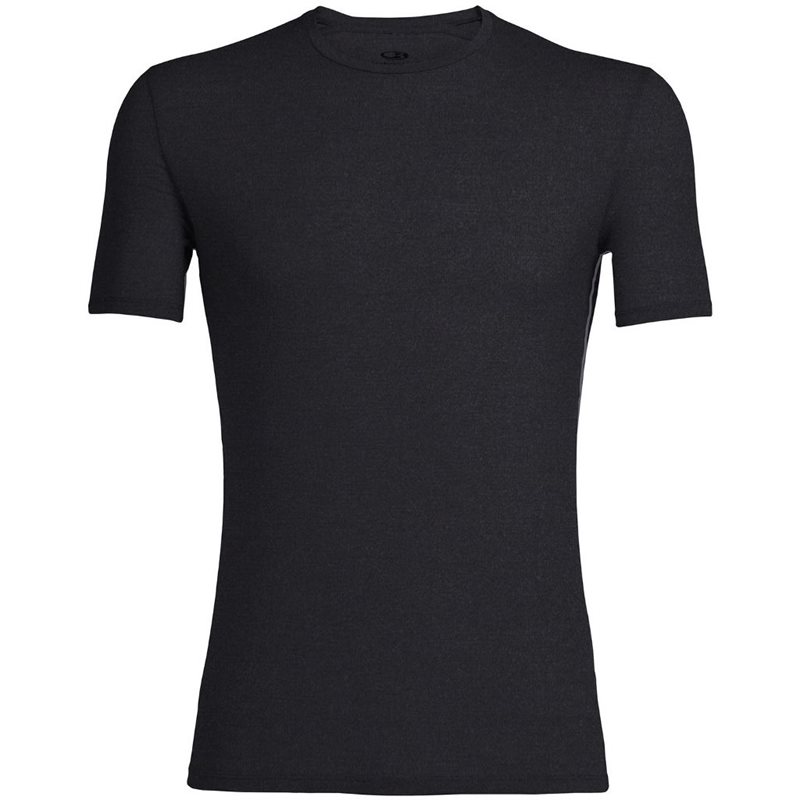 Icebreaker Anatomica SS Crew Top Men Black/Monsoon - XL
