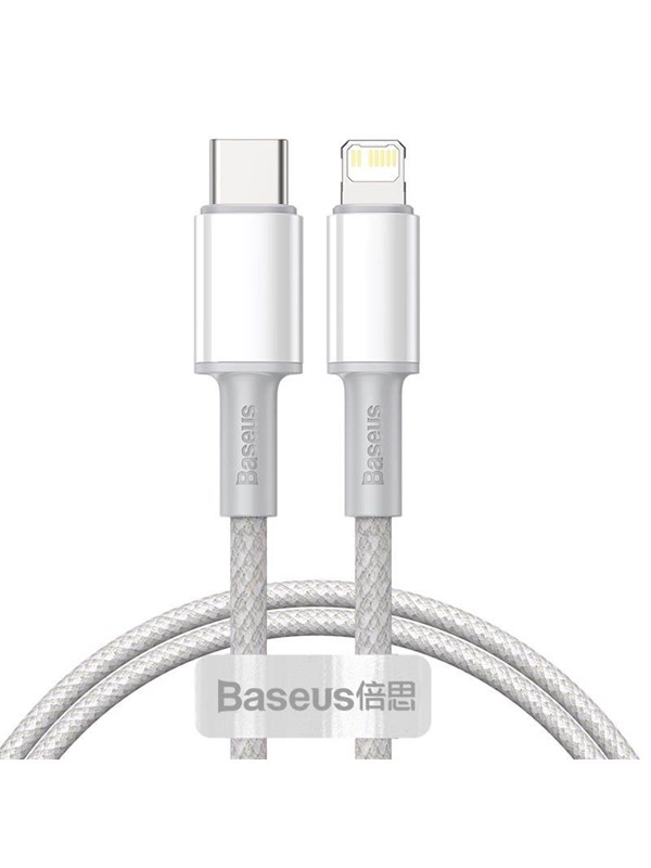 Baseus High Density USB-C - Lightning 20W PD Latauskaapeli 1m - Valkoinen