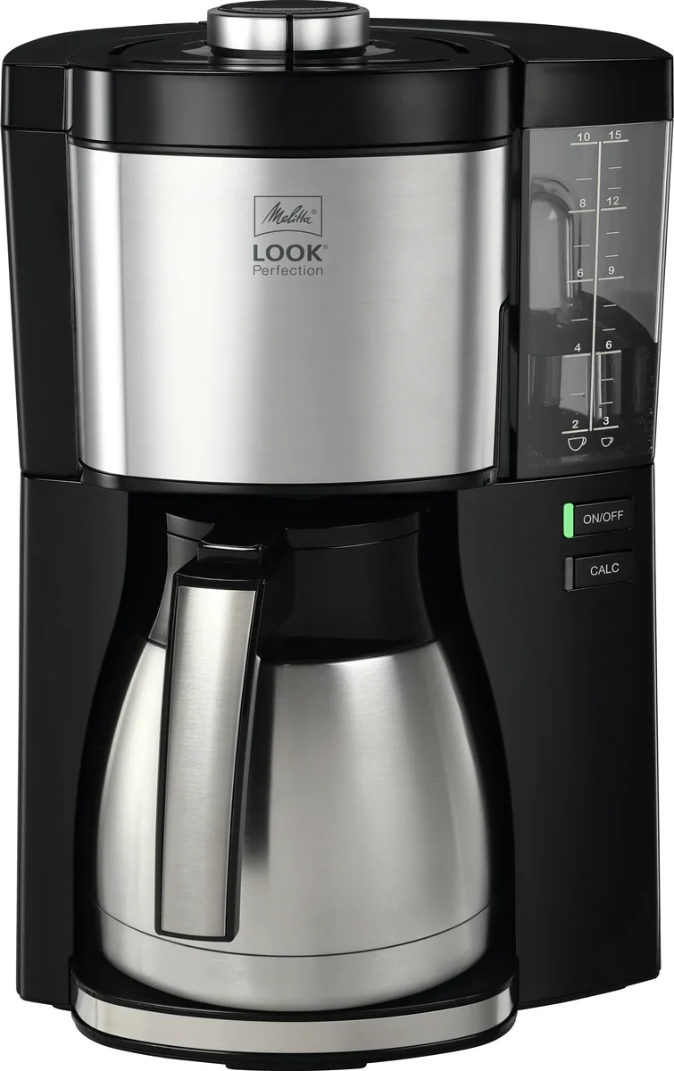 Melitta 1025-16, Suodatinkahvinkeitin, 1,25 L, 1080 W, Musta, Hopea